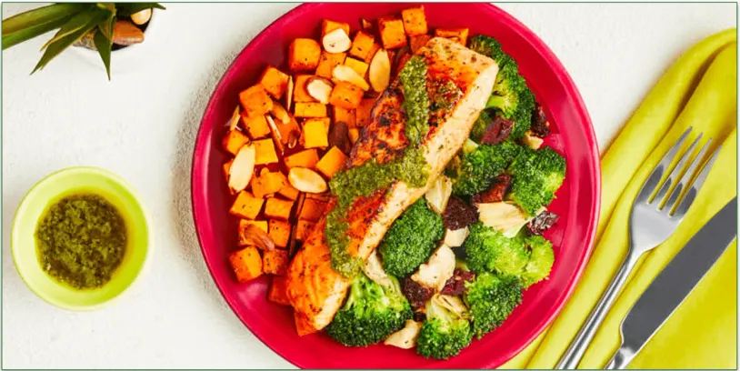 Stock photo of Salmon with Lemon Caper Sauce by Green Chef