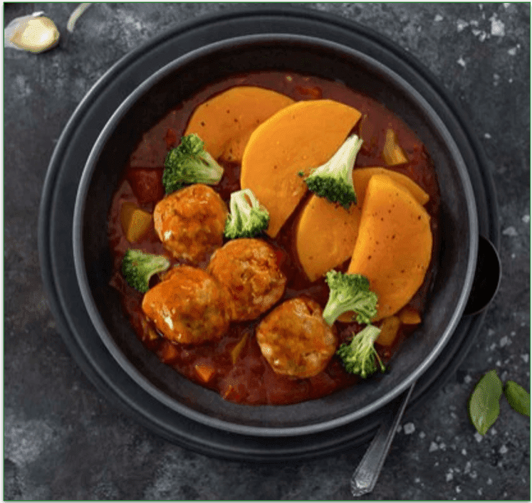 Butternut Squash with Chicken Meatballs in a Marinara Sauce by BistroMD