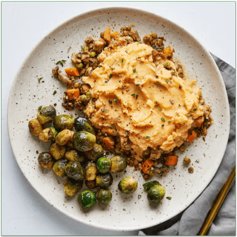 a screenshot of splendid spoon's vegan shepherd's pie