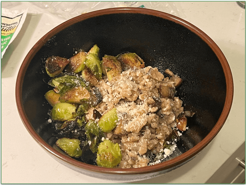 Blue Apron’s Mushroom Farrotto in a bowl