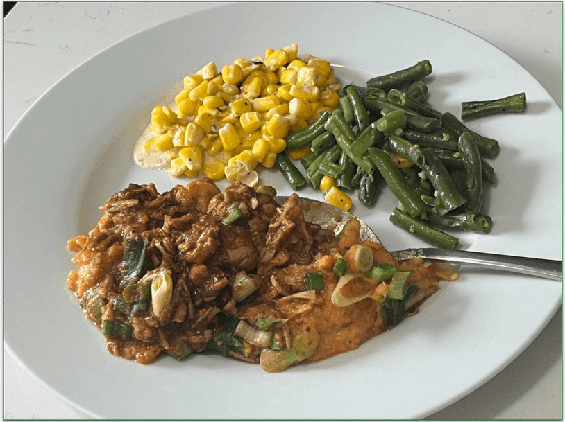Factor’s Shredded BBQ Chicken & Sweet Potato Mash