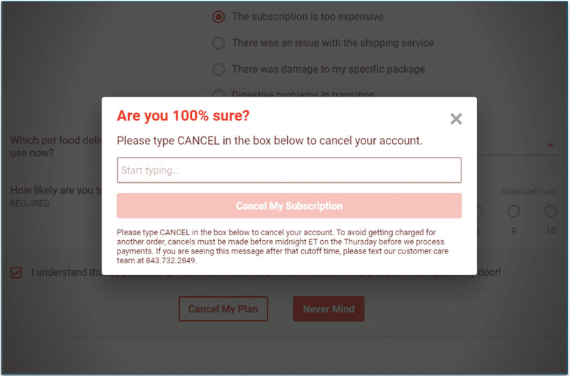 Canceling your plan involves a few steps