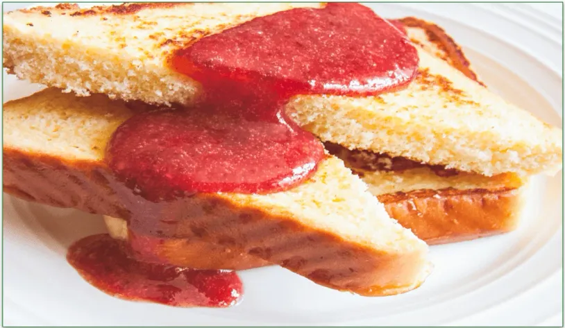 Stock photo of French Toast with Mango Cranberry Syrup by Diet-to-Go