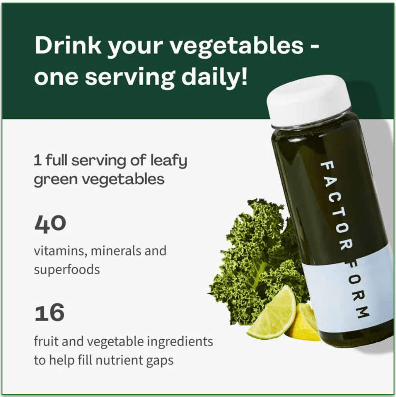 A full serving of vegetables (at the perfect dose)