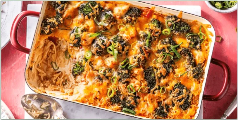 Stock photo of Cheesy Chicken Casserole by HelloFresh