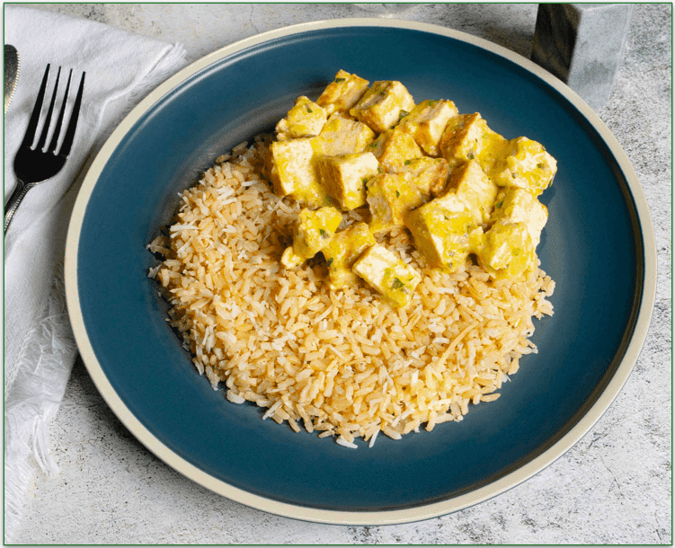 Coconut Tofu with Brown Coconut Rice by Eat Clean