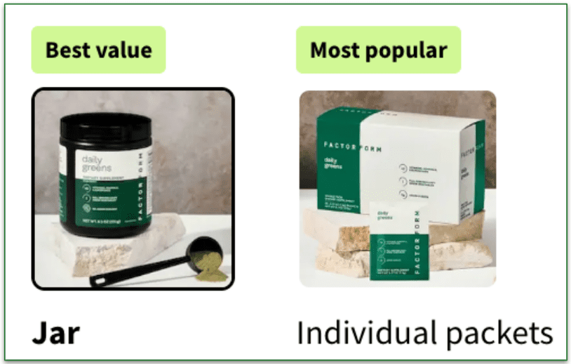 Available in a jar, or individual packets for on-the-go