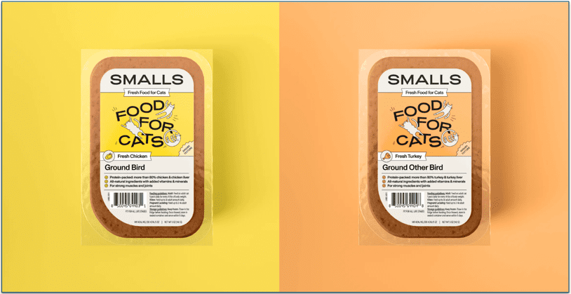 Smalls offers 2 Ground recipes: chicken and turkey