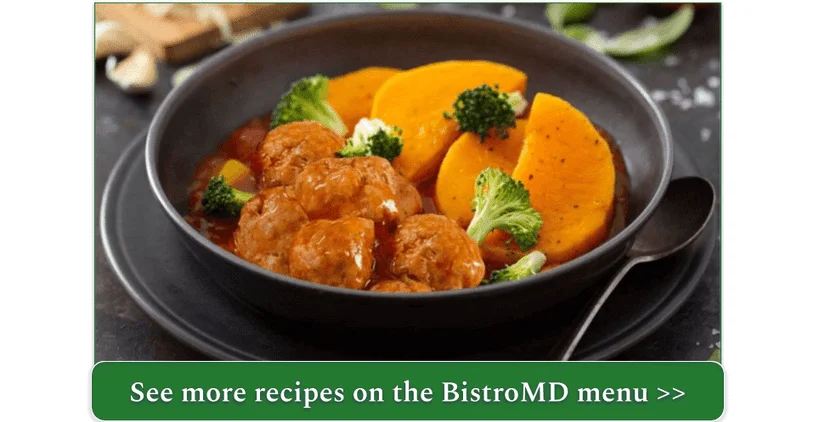 Butternut Squash with Chicken Meatballs in a Marinara Sauce from BistroMD