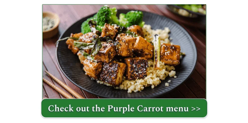 General Tso’s Tofu with Quinoa & Steamed Broccoli by Purple Carrot
