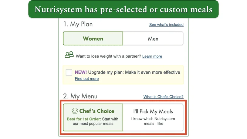 nutrisystem plans