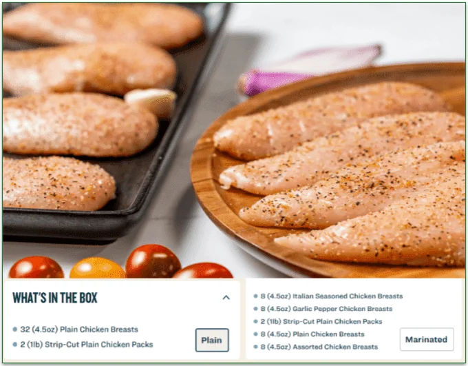 Better than Organic Chicken box has 2 versions