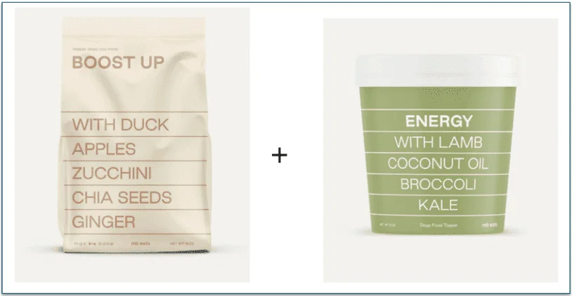  Maxbone's Boost Up Duck food with its Energy lamb topper