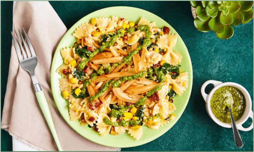 Green Chef's Farfalle Pasta Bowl dish