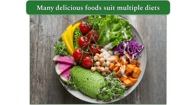 A plate of numerous fresh veggies prepared as a salad