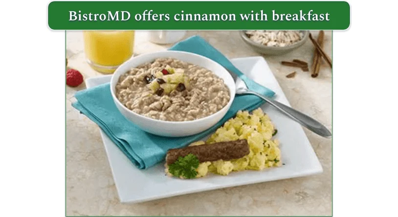 Apple cinnamon oatmeal from BistroMD