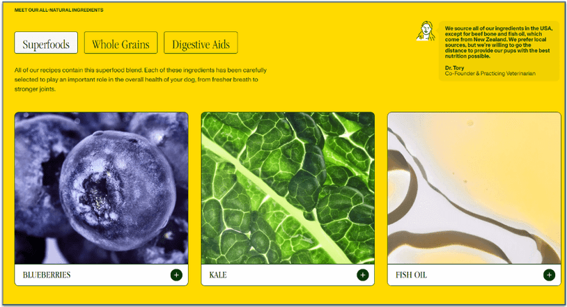 Superfoods contained in Sundays' recipes