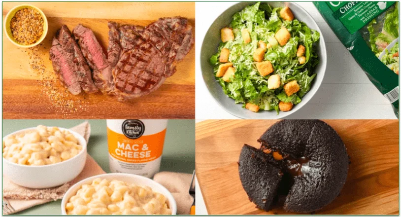 screenshot of Home Chef extras