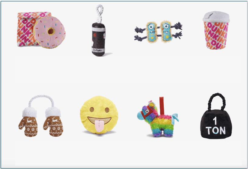 An example of the dog toys you might find in your BarkBox