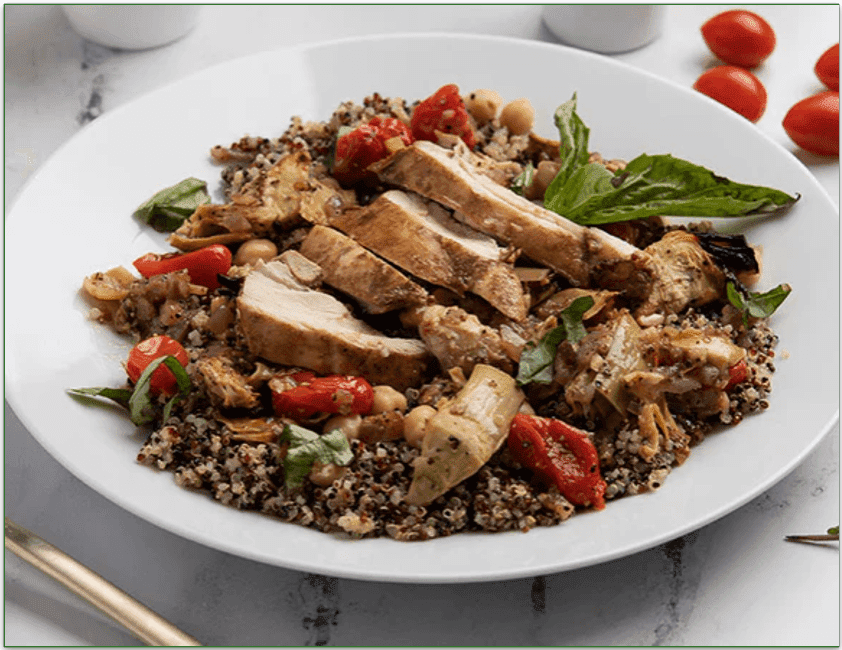 Balsamic Chicken with Quinoa, Artichokes & Tomatoes from ModifyHealth