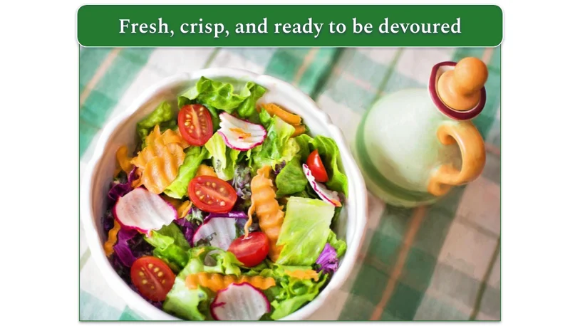 A bowl of Mediterranean Salad on a table