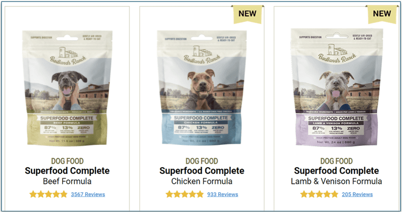 There are 3 Superfood Complete recipes