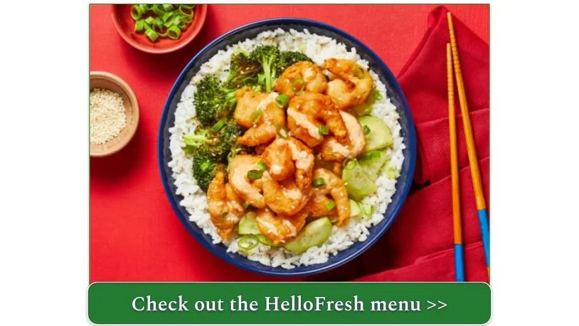 HelloFresh's Sweet Heat Shrimp Tempura Bowls with Sesame-Roasted Broccoli & Quick Pickles