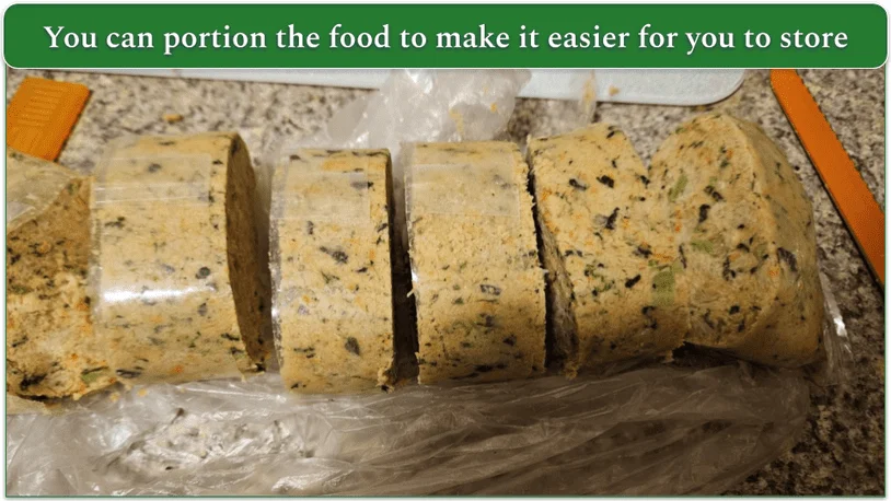 A The Farmer's Dog meal portioned up by reviewer