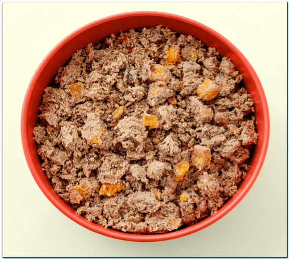 Ollie fresh lamb meal in red bow