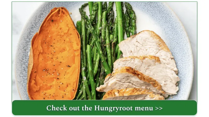 HungryRoot's Roast Turkey with Sweet Potato and Asparagus