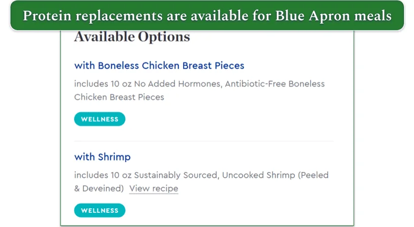 Protein alternatives in Blue Apron's Peanut Chicken & Quinoa Salad recipe