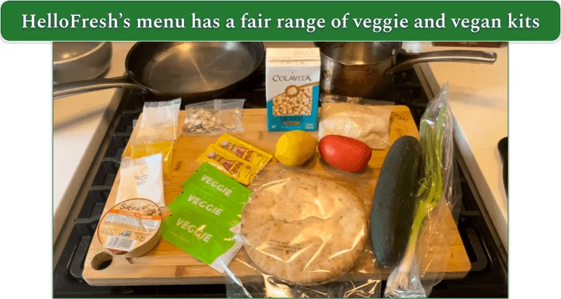 Ingredients for HelloFresh’s Streetcart Chickpea Bowls