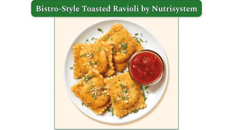 A photo of Nutrisystem's Bistro Style Toasted Ravioli