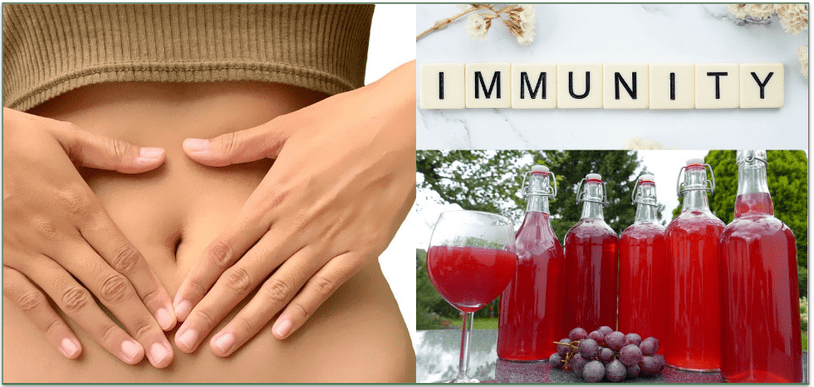 Grape juice supports gut health and immunity