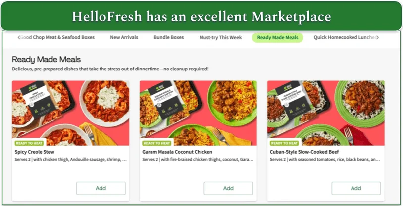 HelloFresh's Marketplace