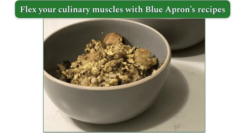 Blue Apron’s Seared Scallops and Garlic Herb Risotto