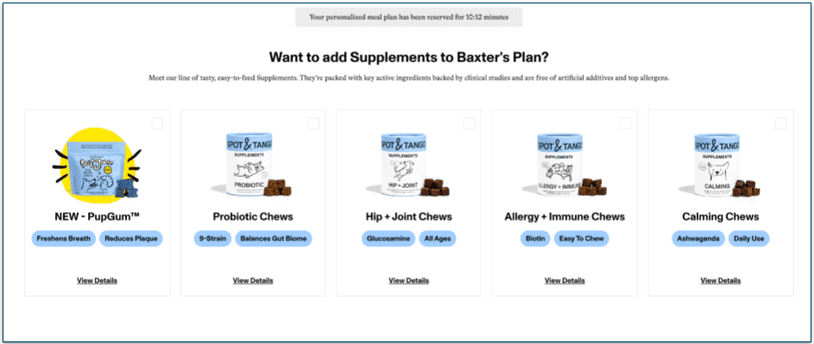 Spot & Tango's supplement range