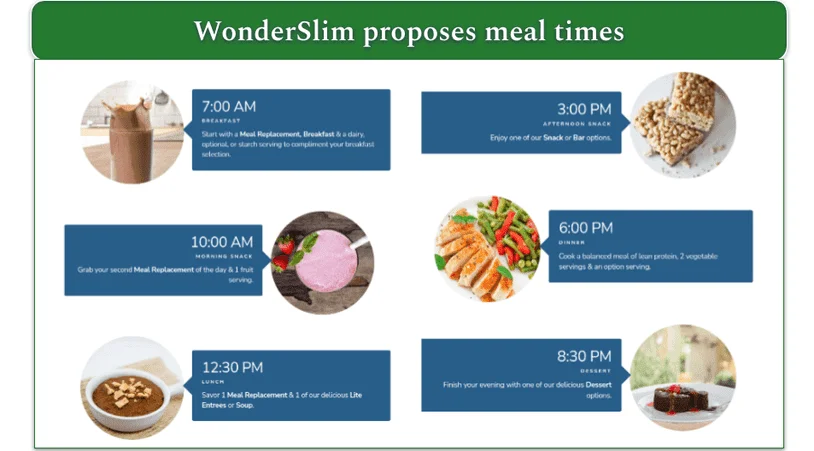 wonderslim daily menu