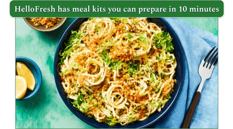 HelloFresh's Lemony Spaghetti with Brussels Sprouts