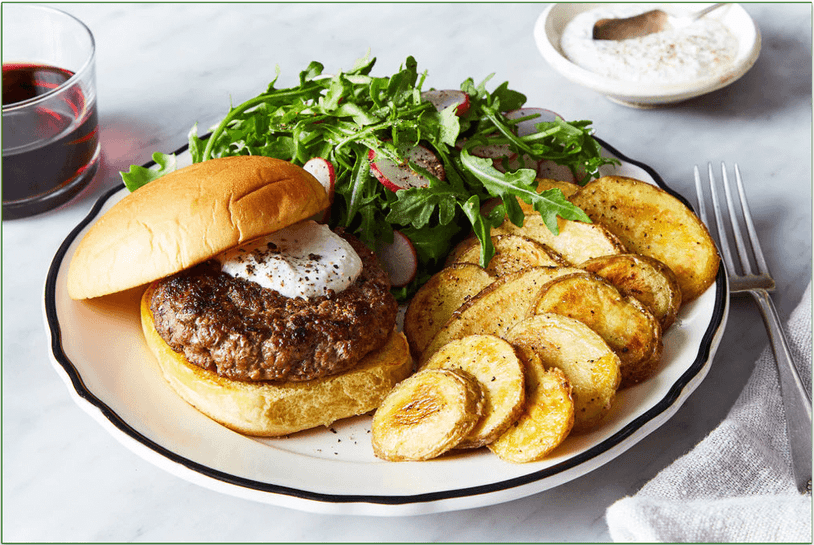 Marley Spoon's Steakhouse Burger & Oven Chips