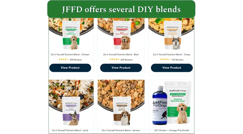 Image with several of the JFFD DIY blends