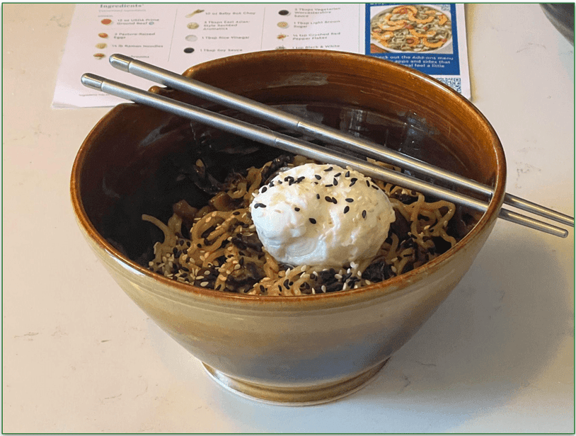 Mushroom ramen made by our reviewer