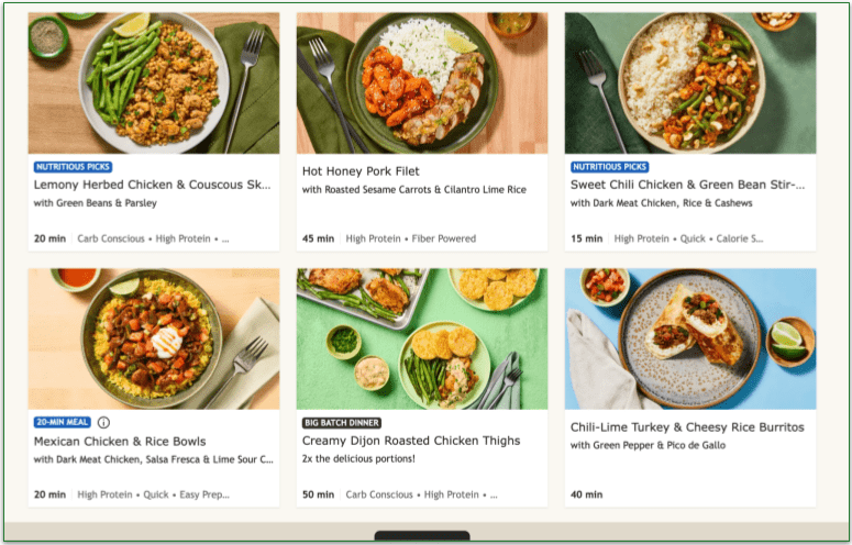 Check out the HelloFresh menu >>