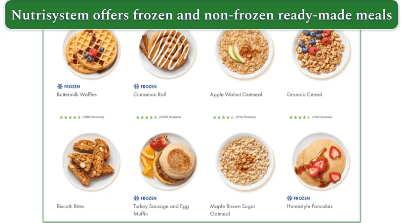 Nutrisystem offers ready-made meals