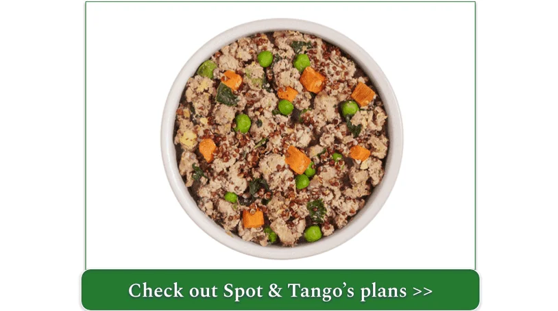 Spot & Tango's fresh food served in a bowl