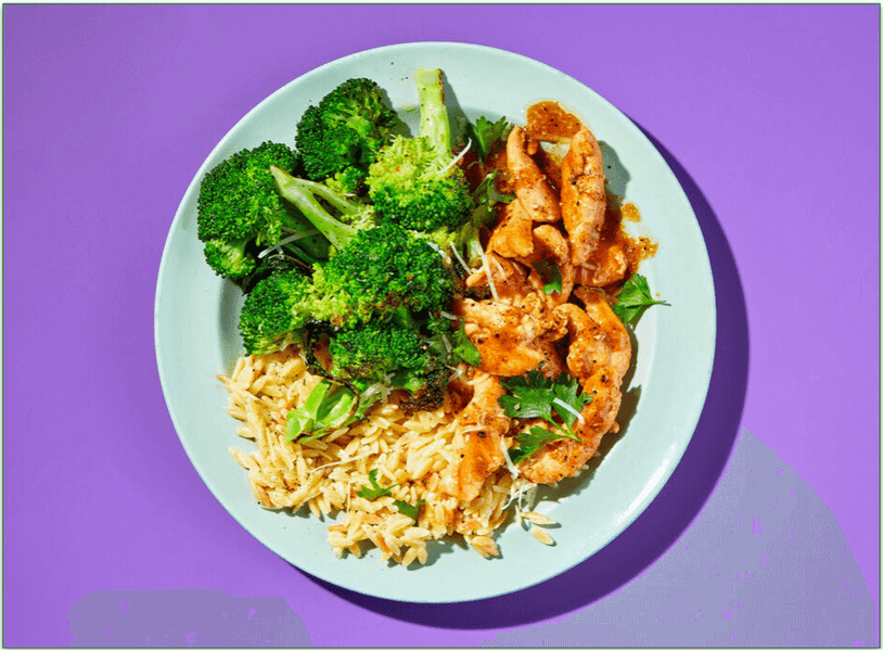 Dinnerly's Garlic Butter Chicken & Parmesan Orzo