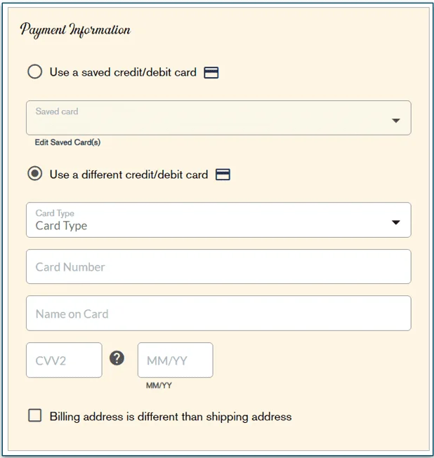 Screenshot of Badlands Ranch payment window