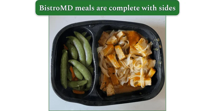 BistroMD’s Orange Tofu with Rice Noodles and Sugar Snap Peas