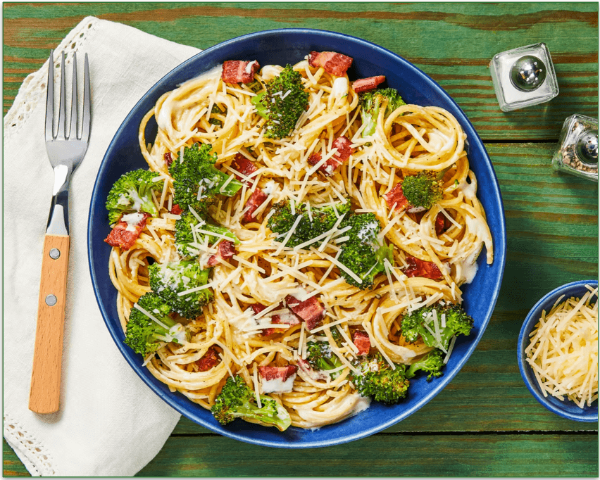 HelloFresh's Bacon & Cream Supreme Spaghetti