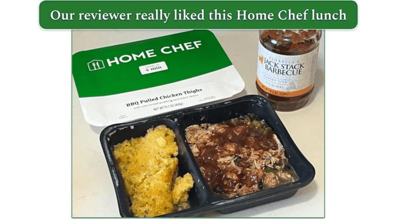 Home Chef's BBQ pulled chicken thighs